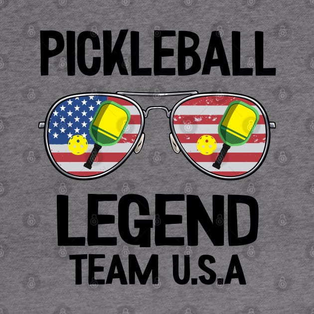 Pickleball Legend Team U.S.A Flag Sunglasses Pickle Ball by Kuehni